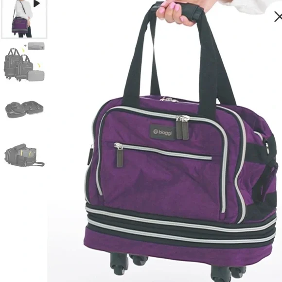 Biaggi zip up expandable bag black - Picture 6 of 7